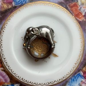 Silver elephant ring
